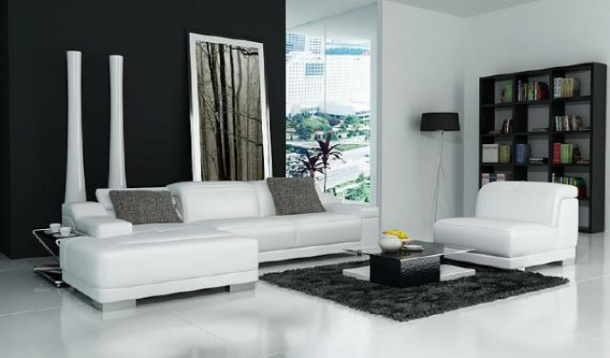 Żywy krajobraz Podkładka Narożnik Narożnik Sofa Kanapa Ustaw Landscape Skóra Nowy / 2711B