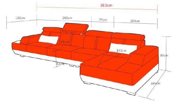 Narożnik kanapa Żywy krajobraz Couch Podkładka L Form Ustawić Narożnik Kanapy XXL Sofy