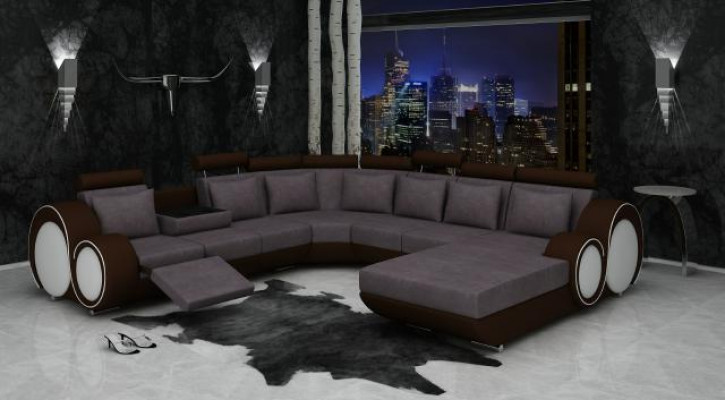 Włókienniczy Sofa z USB XXL Żywy krajobraz Material Couch Duża Sofa Podkładka Narożnikowa kanapa Nowość