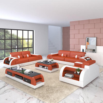 Zestaw sofowy Kanapa Podkładka Sofa 3+1 Kompletny zestaw Obcios Design Skóra 2-częściowy.