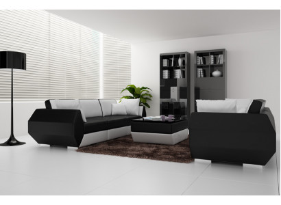 Skórzana sofa kanapa Żywy krajobraz 3+3 miejsce do siedzenia Ustaw Design Modern