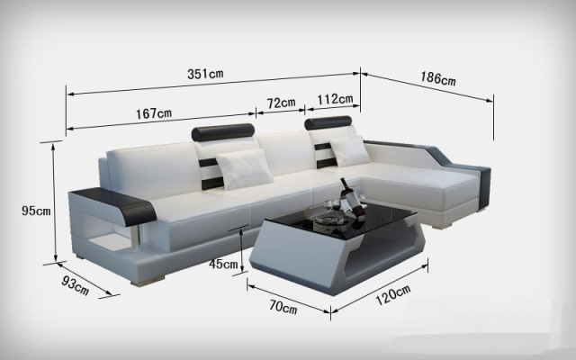 Skórzana sofa kanapa Żywy krajobraz Narożnikowa kanapa Narożnik wystrój projekt nowoczesny Ustaw