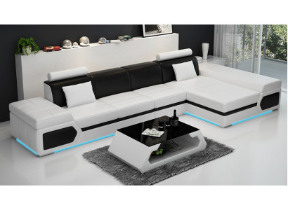 Sofa skórzana Sofa nowoczesna Sofa Żywy krajobraz Narożnikowa kanapa Ustawić Decor Design