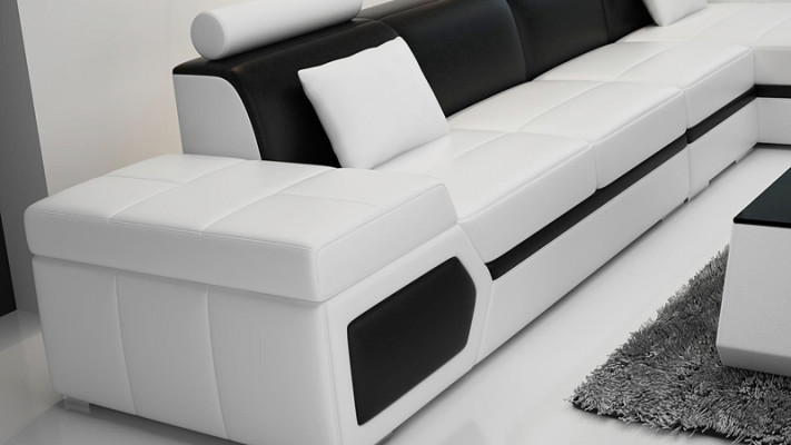 Sofa skórzana Sofa nowoczesna Sofa Żywy krajobraz Narożnikowa kanapa Ustawić Decor Design
