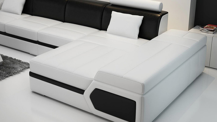 Sofa skórzana Sofa nowoczesna Sofa Żywy krajobraz Narożnikowa kanapa Ustawić Decor Design