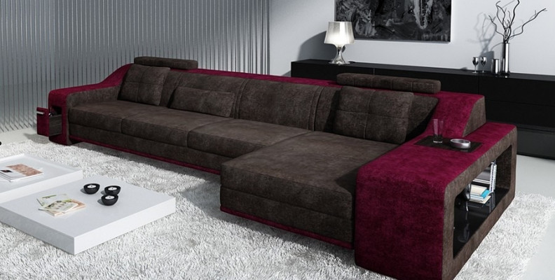 Design Narożnikowa kanapa Sofa Kanapa Podkładka Siedziba Narożnik Ustawić Sofy Skóra Włókienniczy