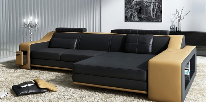 Design Narożnikowa kanapa Sofa Kanapa Podkładka Siedziba Narożnik Ustawić Sofy Skóra Włókienniczy Themar WG