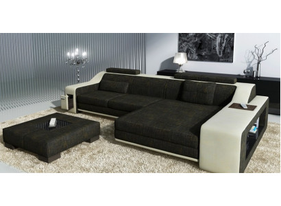 Design Narożnikowa kanapa Sofa Kanapa Podkładka Siedziba Sofy Narożnik Ustawić Włókienniczy Skóra