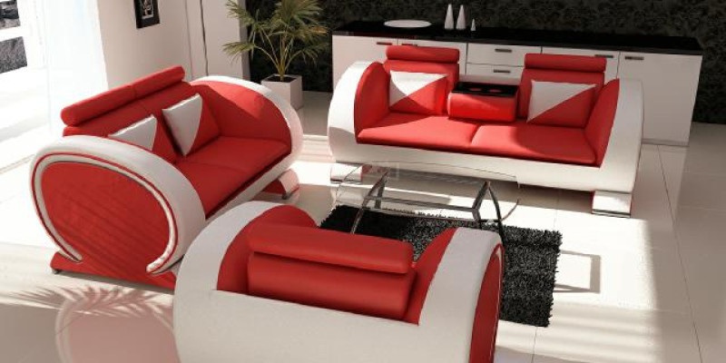Zestaw sofowy skórzana sofa kanapa podkładka skóra układana kanapy sofy 3+2+1