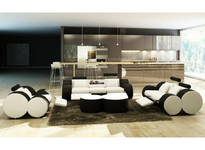 Skóra SOFA 3/2/1 miejsce do siedzenia Relaks COUCH Zestaw sofowy ZESTAW KANAPOWY ZESTAW TAPICERSKI