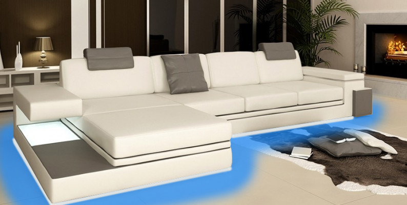 Design skórzana sofa sofa kanapa Podkładka Żywy krajobraz Narożnik Ustawić Włókienniczy