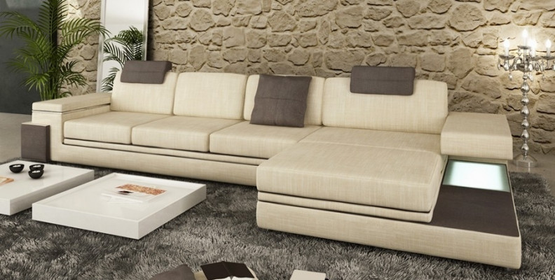 Design skórzana sofa sofa kanapa Podkładka Żywy krajobraz Ustawić Narożnik Włókienniczy