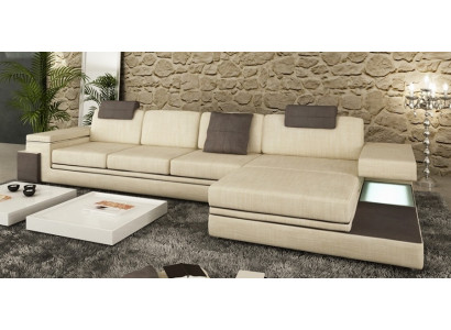 Design skórzana sofa sofa kanapa Podkładka Żywy krajobraz Ustawić Narożnik Włókienniczy