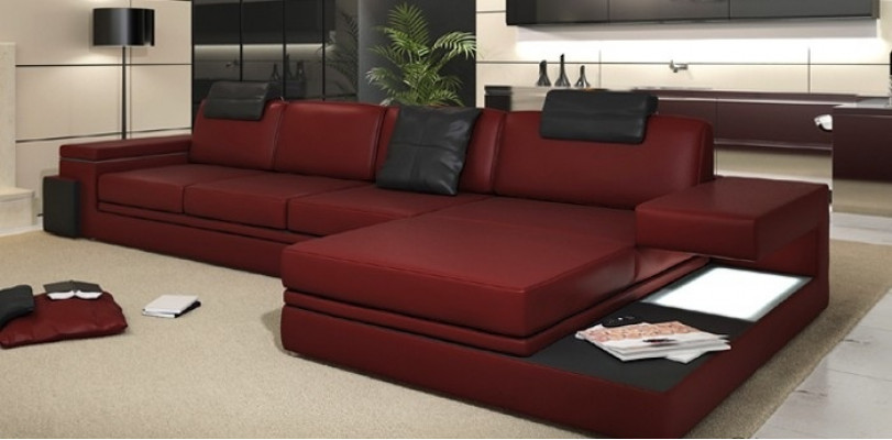 Design skórzana sofa sofa kanapa Podkładka Żywy krajobraz Ustawić Narożnik Włókienniczy