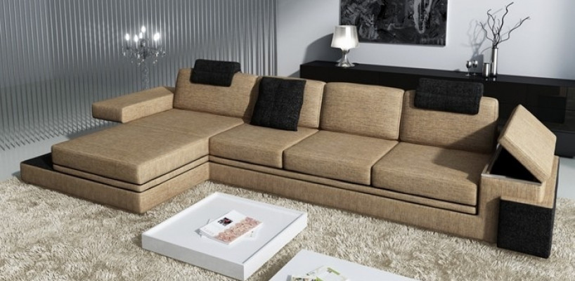 Design skórzana sofa sofa kanapa Podkładka Żywy krajobraz Ustawić Narożnik Włókienniczy