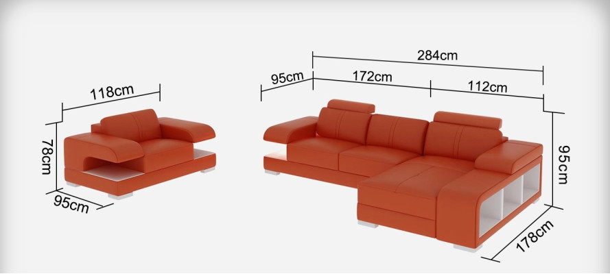 Sofa skórzana Kanapa Żywy krajobraz Narożnikowa kanapa Fotel Ustawić Nowoczesna Sofa Nowość G8028E