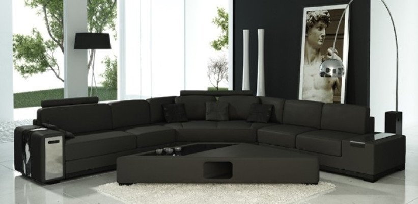Skórzana sofa Narożnikowa kanapa Sofa Kanapa Podkładka Designer Zestaw narożny Żywy krajobraz LimaS