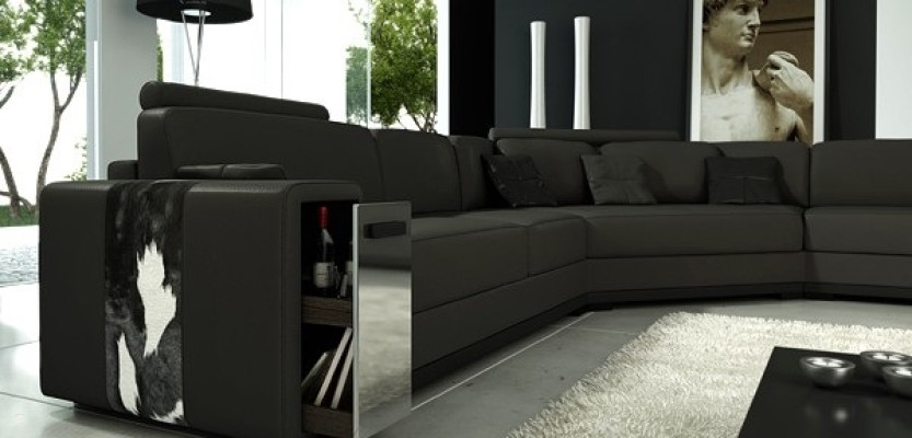 Skórzana sofa Narożnikowa kanapa Sofa Kanapa Podkładka Designer Zestaw narożny Żywy krajobraz LimaS