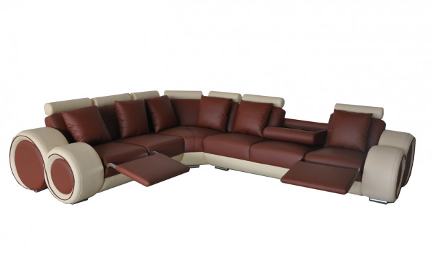 Design Skóra Podkładka XXL Siedziba Pokój Sofa Kanapa Designer Narożnik Ustawić