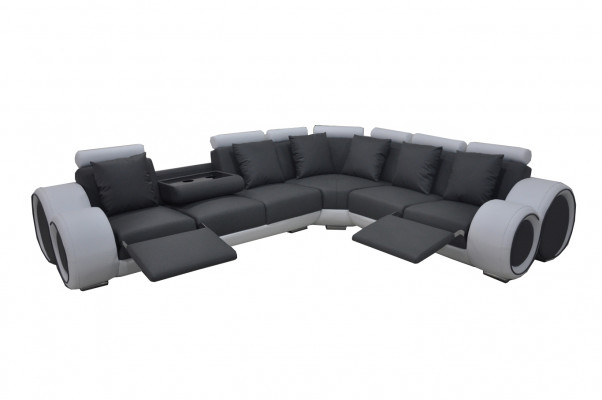 Design Skóra Podkładka XXL Siedziba Pokój Sofa Kanapa Designer Narożnik Ustawić