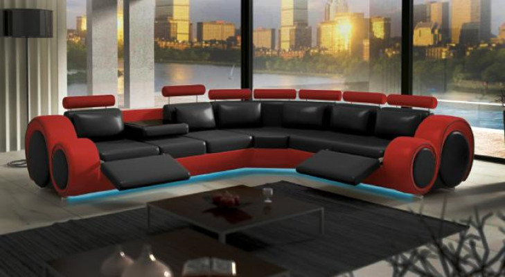Design Skóra Podkładka XXL Siedziba Pokój Sofa Kanapa Designer Narożnik Ustawić