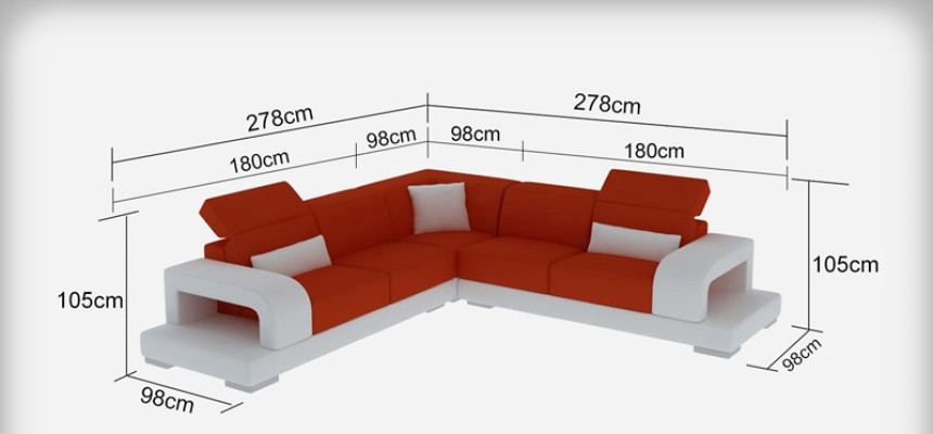 Skórzana sofa kanapa Żywy krajobraz Narożnikowa kanapa Ustawić wystrój nowoczesny