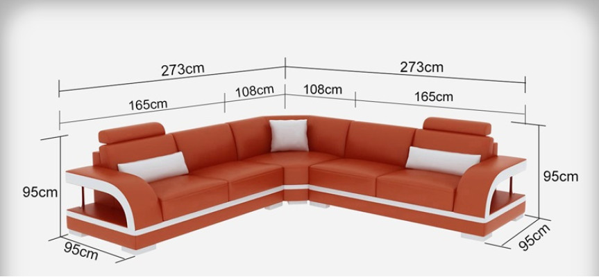Skórzana sofa kanapa Żywy krajobraz Narożnik kanapa Narożnik Ustaw Design Modern Sofa G8011B