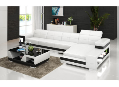 Sofa skórzana sofa kanapa Żywy krajobraz Narożnik Modern Narożnikowa kanapa Design Ustawić