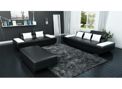 Zestaw sofowy skórzana sofa 3+2 Podkładka Kanapa Zestaw Sof Ustawić Stołek Sofy - 2719A