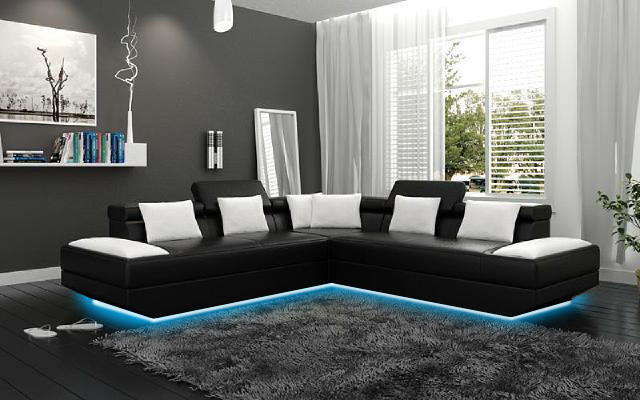 Żywy krajobraz Podkładka Narożnik Narożnik Sofa Couch Ustaw Landscape Skóra Nowy - 2719B