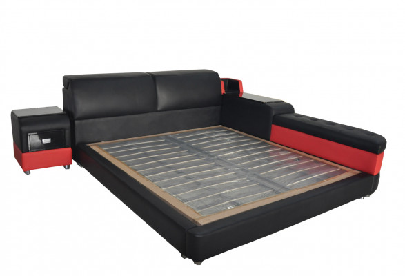 Designerskie łóżko tapicerowane dla Sypialnia z wysokiej jakości materiału