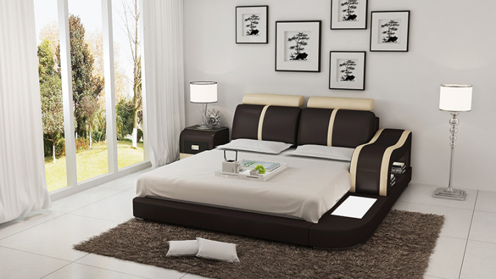 Łóżko Design Luksusowe Luksusowe łóżko Skóra Modern Sypialnia 140/160/180 cm