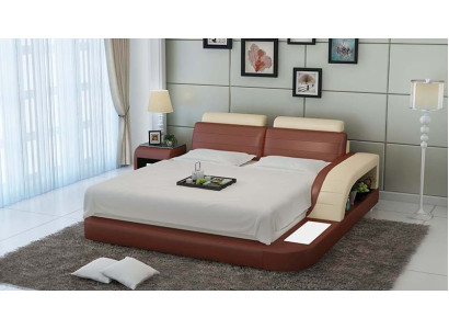 Podkładka Design Luksusowe łóżko Skóra Modern Sypialnia 140/160/180 cm