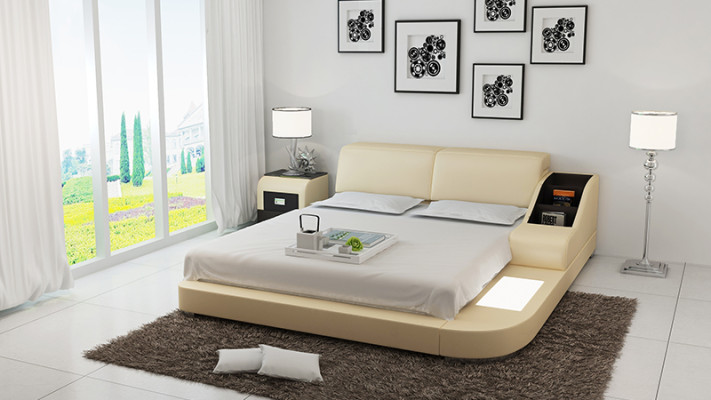 Podkładka Design Luxury Bed bed Skóra Sypialnia 140/160/180 LB8815