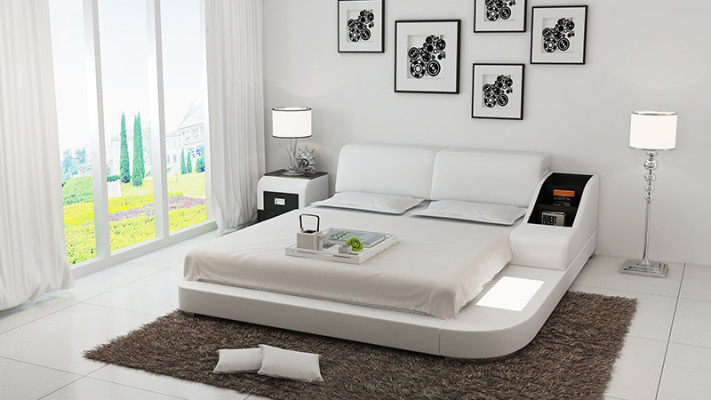 Podkładka Design Luxury Bed bed Skóra Sypialnia 140/160/180 LB8815