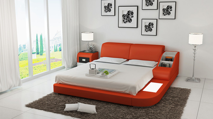 Podkładka Design Luxury Bed bed Skóra Sypialnia 140/160/180 LB8815