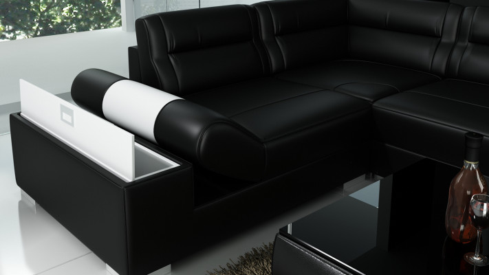 Skórzana sofa dekoracyjna sofa kanapa Żywy krajobraz Narożnikowa kanapa Ustaw Design Modern
