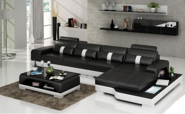 Designerska Sofa Kanapa Podkładka Skórzana Sofa Narożnikowa kanapa Sofy w kształcie litery L Kanapy Nowość W/S