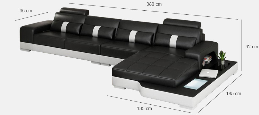 Designerska Sofa Kanapa Podkładka Skórzana Sofa Narożnikowa kanapa Sofy w kształcie litery L Kanapy Nowość W/S