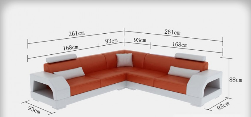 Kanapa XXL Narożnikowa kanapa Skóra Żywy krajobraz Ustawić Design Nowoczesna sofa w kształcie litery L G8001B