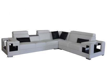 Sofa skórzana kanapa Żywy krajobraz Narożnik Ustawić Design Nowoczesna sofa w kształcie litery L K5001