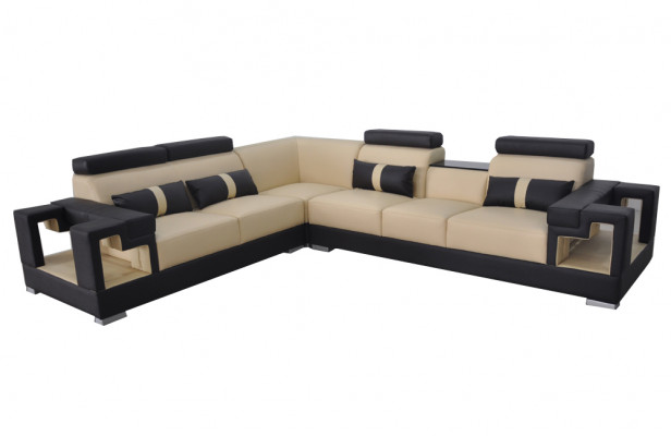 Sofa skórzana kanapa Żywy krajobraz Narożnik Ustawić Design Nowoczesna sofa w kształcie litery L K5001
