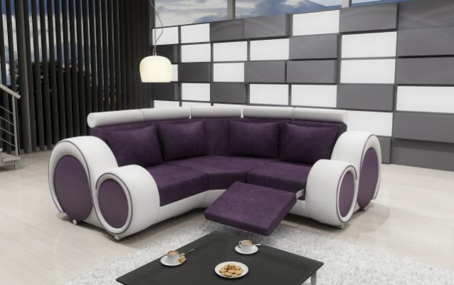 Narożnik Skóra Włókienniczy Materiał Kanapa Sofa Ustaw Żywy krajobraz Podkładka Narożnik Nowy LMII