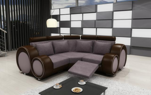 Narożnik Skóra Włókienniczy Materiał Kanapa Sofa Ustaw Żywy krajobraz Podkładka Narożnik Nowy LMII