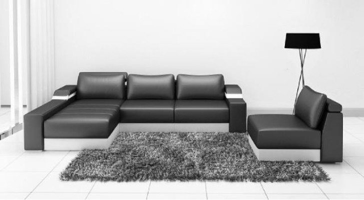 Narożnik kanapa Narożnik Sofa Kanapa Podkładka Skóra Ustawić Żywy krajobraz Szezlong