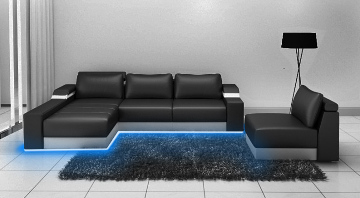 Narożnik kanapa Narożnik Sofa Kanapa Podkładka Skóra Ustawić Żywy krajobraz Szezlong
