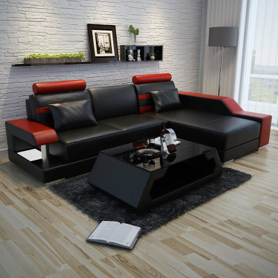 Skórzana sofa kanapa Żywy krajobraz Narożnikowa kanapa Narożnik Ustaw Design Modern Sofa L6016E