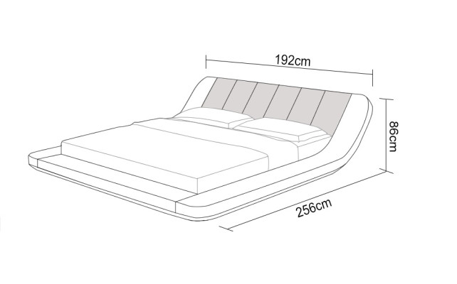 Skóra Łóżko z USB,Podkładka łóżka luksusowe podwójne małżeństwo 140/160/180 LB8826