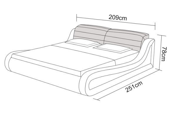 Skóra Łóżko z USB Podkładka łóżka Luxury Double Hotel Marriage Big 140/160/180 cm