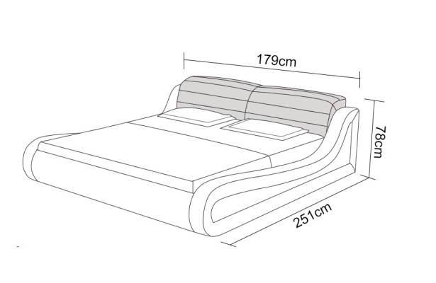 Skóra Łóżko z USB Podkładka łóżka Luxury Double Hotel Marriage Big 140/160/180 cm